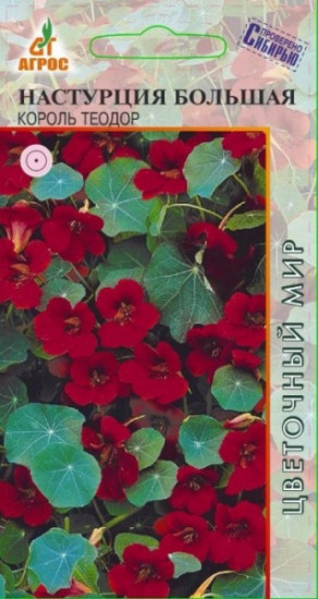 Семена. Настурция Большая «Король Теодор» 1 гр