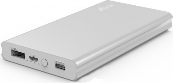 Аккумулятор внешний Ritmix RPB-10977PQC 10000 mAh (серебристый)