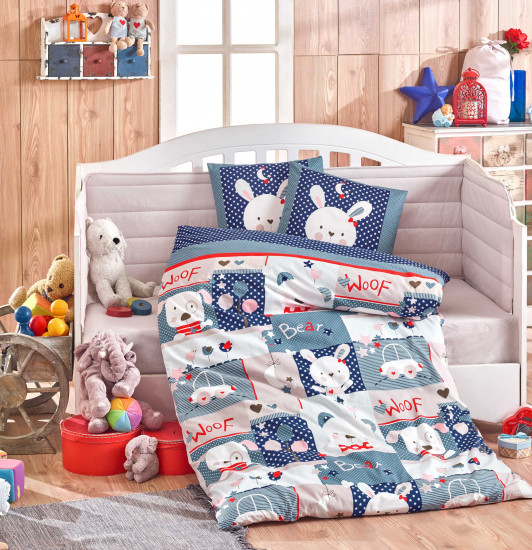 Комплект постельного белья с одеялом «Snoopy» (синий, поплин)