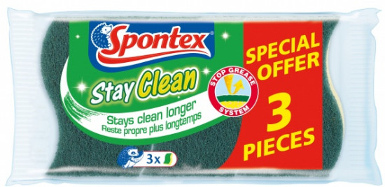 Губка для кастрюль «Stay Clean» (3 шт.)
