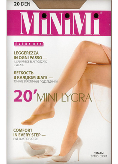 Подследники женские «MINI 20» (caramello, 20 DEN)