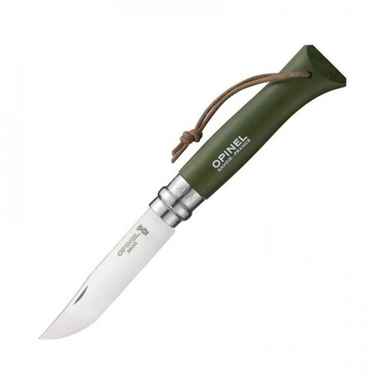 Нож складной «Opinel №7 Trekking», кожаный темляк