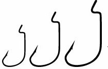 Крючки офсетные «L-Worm» (размер крючка 002, 3 шт)