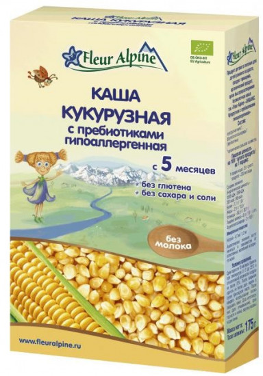 Каша гипоаллергенная «Кукурузная с пребиотиками»