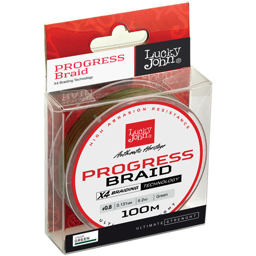 Леска плетеная «Progress Braid Green», зеленый