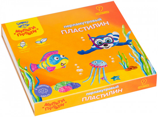 Пластилин перламутровый (9 цветов)