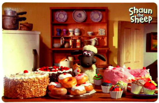 Коврик под миску «Барашек Shaun» (44×28 см)