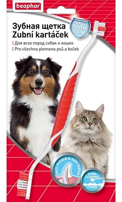 Щетка зубная двойная для всех пород собак и кошек «Toothbrush»