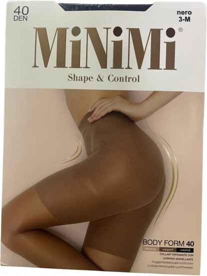 Колготки с утяжкой-трусиками «Bodyform 40» (nero, 40 DEN)