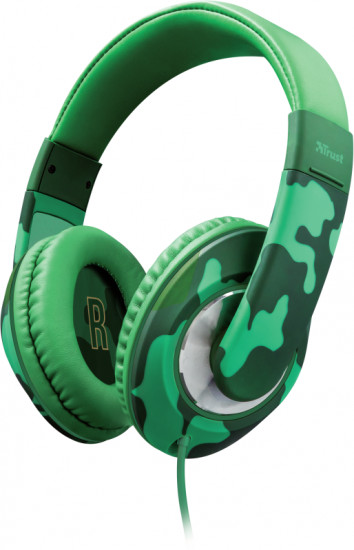 Наушники накладные проводные «Trust Sonin Kids- Jungle Camo»