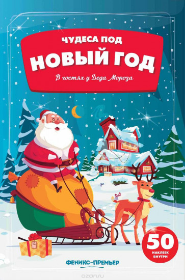 В гостях у Деда Мороза. Книжка с наклейками (50 наклеек в комплекте)