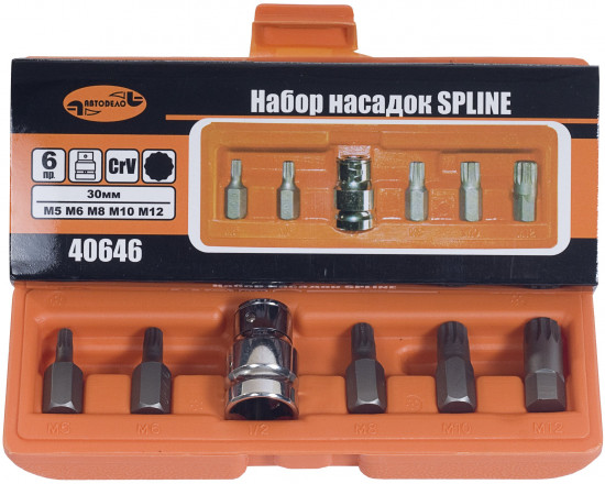 Набор бит (вставок) Spline М5-М12