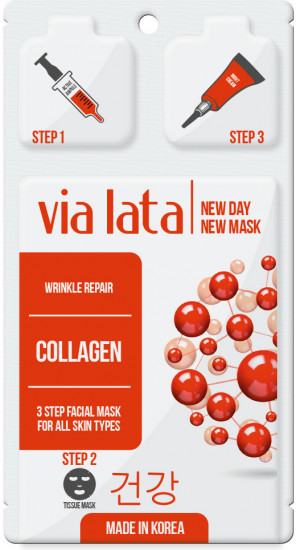 Маска для лица трехфазная «Collagen»