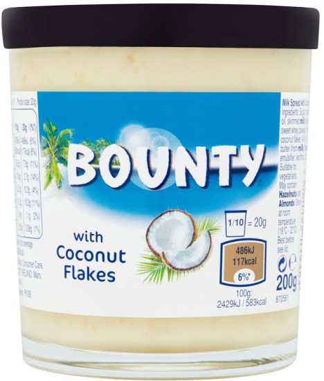 Паста шоколадная Bounty «With Coconut Flakes»