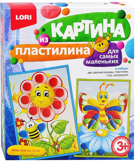 Картина из пластилина «Яркое лето»
