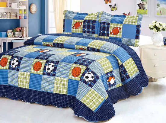 Покрывало детское «Patchwork» (1,5-спальный, хлопок, 180×220, наволочка 50×70)