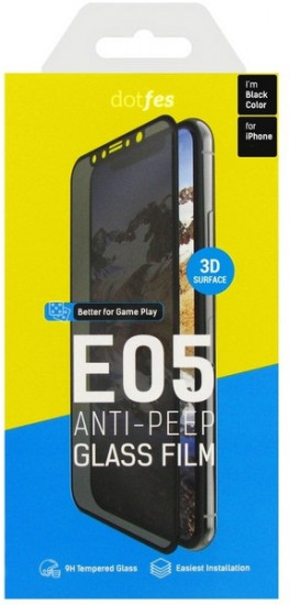 Стекло защитное 3D Dotfes E05 Anti-Peep для iPhone XS Max