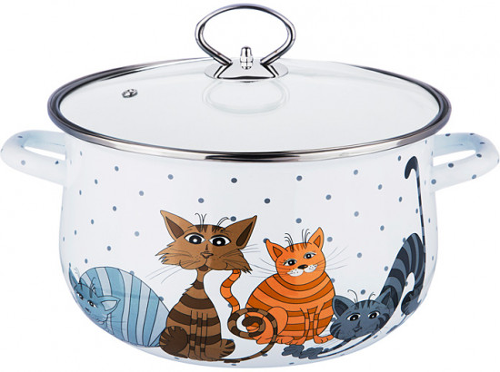 Кастрюля с крышкой «Коты»