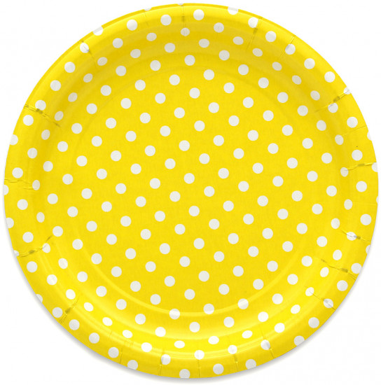 Тарелка бумажная «Yellow Pin Up»