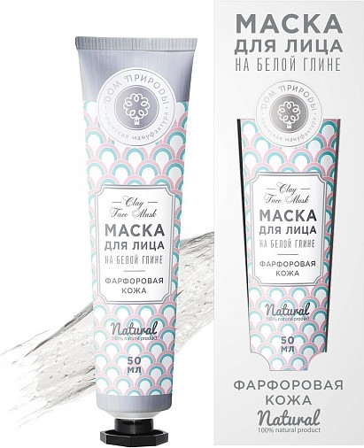 Маска для лица на основе белой глины «Фарфоровая кожа»