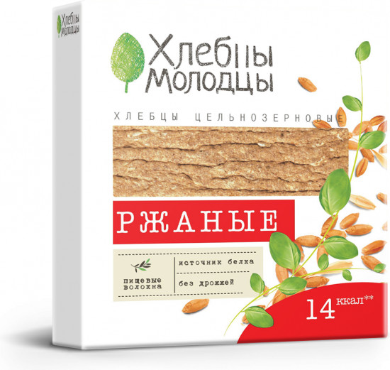 Хлебцы цельнозерновые ржаные