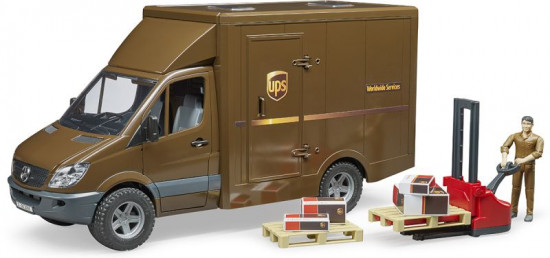 Фургон «Mercedes-Benz Sprinter» UPS с фигуркой, погрузчиком и аксессуарами