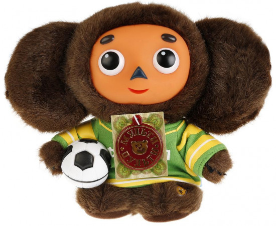 Игрушка мягкая озвученная «Чебурашка-футболист»