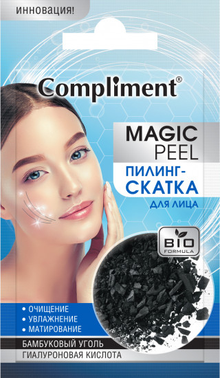 Пилинг-скатка для лица с бамбуковым углём и гиалуроновой кислотой