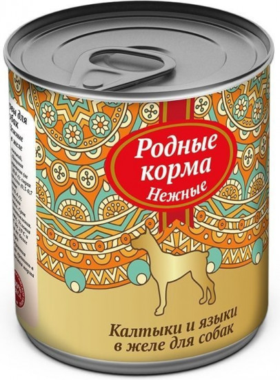Консервы для собак «Калтыки и языки говяжьи в желе»
