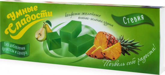 Конфеты желейные со вкусом ананаса и зеленой груши