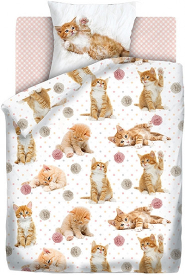 Комплект постельного белья «Cute kittens» (1,5-спальный, поплин, наволочка 70×70)