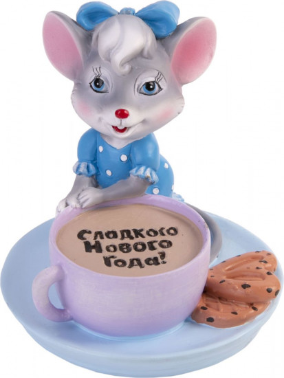 Фигурка новогодняя «Мышь и печенька»