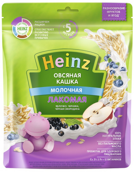 Каша овсяная с яблоком, черникой и черной смородиной