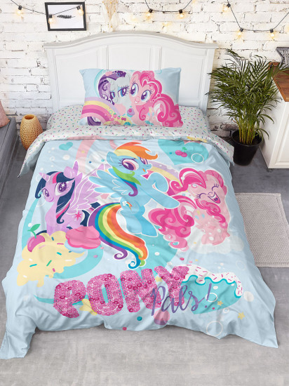 Комплект постельного белья детский «My Little Pony» (1,5-спальный, поплин, 1 наволочка 70×70)