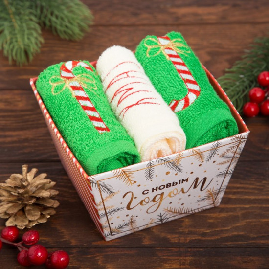 Набор махровых полотенец «Xmas»