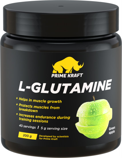 Аминокислота L-Glutamine со вкусом зеленого яблока