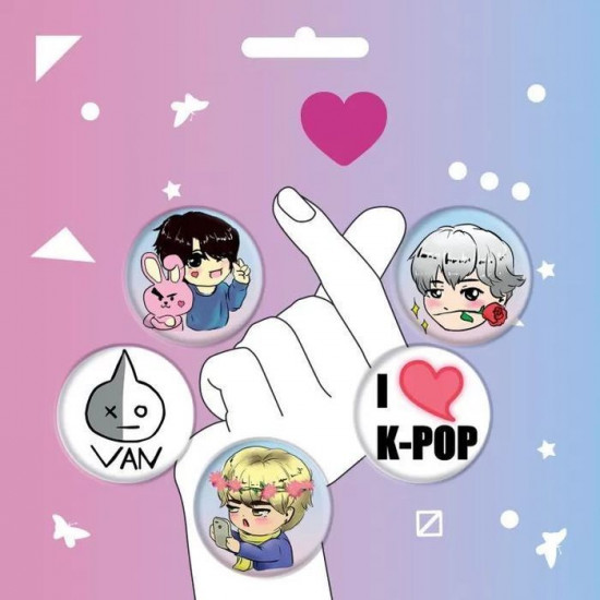 Набор значков. K-POP