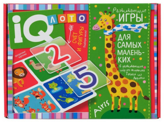 Лото для малышей «Счёт и фигуры. Подбери число»