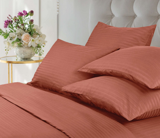 Комплект постельного белья «Terracotta» (2-спальный, страйп, 2 наволочки 50×70)