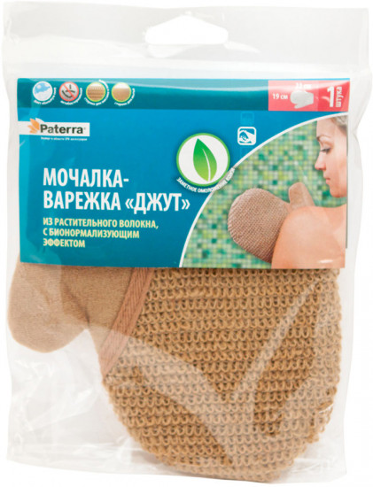 Мочалка-варежка «Джут»