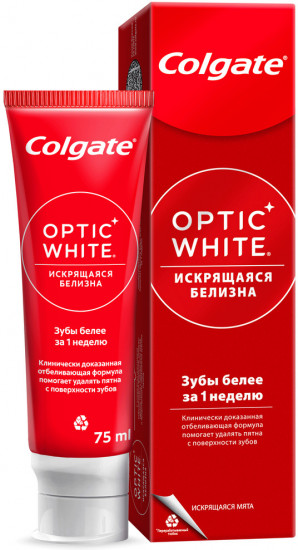 Зубная паста отбеливающая «Optic White Искрящаяся белизна»