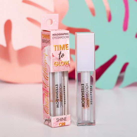 Тени для век голографические «Time to glow», оттенок №1 зимнее солнце