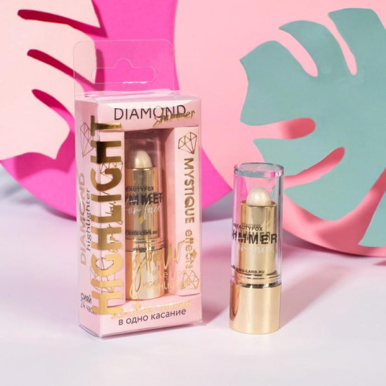 Шиммер для лица «Diamond Shimmer», оттенок холодное золото