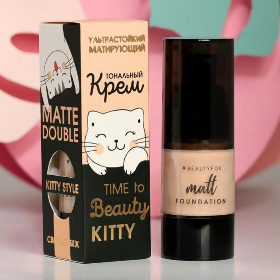 Крем тональный «Beauty Kitty», оттенок светло-бежевый