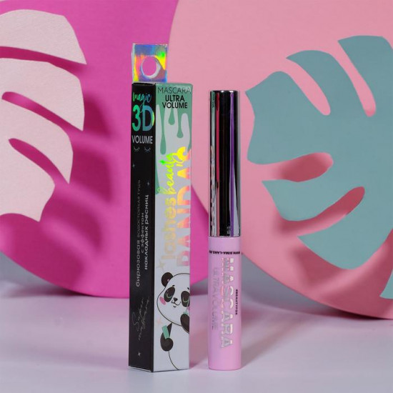 Тушь водостойкая с эффектом накладных ресниц «Pandas lashes», цвет бирюзовый