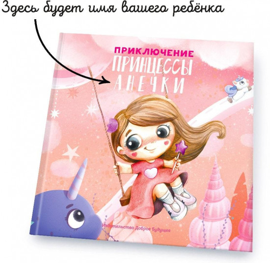 Книга именная «Приключение принцессы»