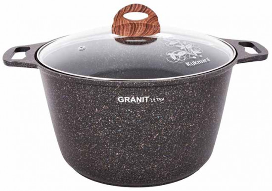 Кастрюля со стеклянной крышкой «Granit Ultra Blue»