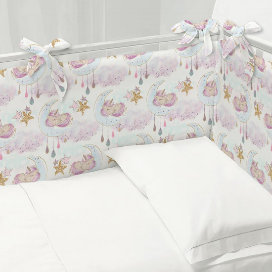 Комплект бортиков в кроватку «Cute unicorns»