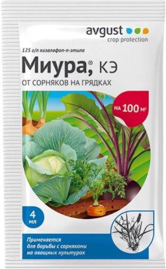 Средство от сорняков на грядках «Миура»