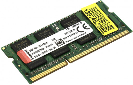 Память оперативная для ноутбука Kingston KVR16S11/8